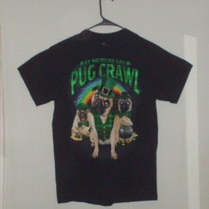 St. Patrick's Day Pug Crawl T-Shirt - new - medium